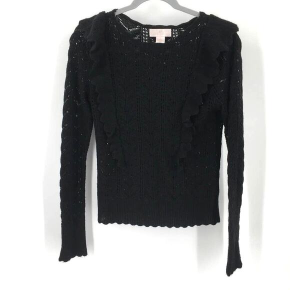 Rachel Parcell Pointelle Ruffle Sweater - Picture 3 of 8